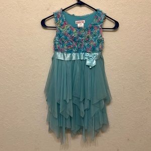 Blue floral Jessica ann formal dress